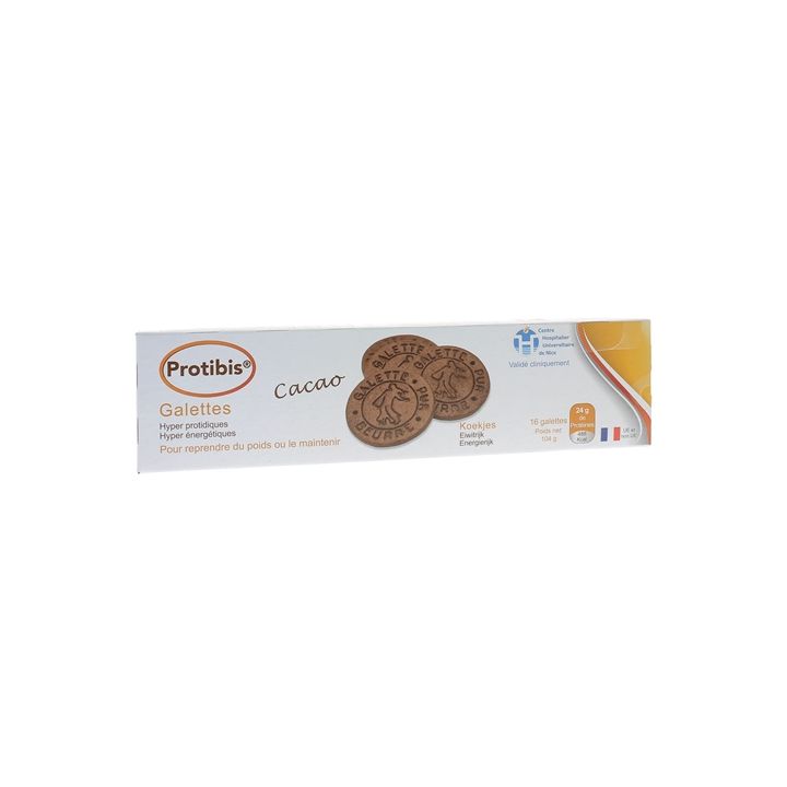 Protibis Kakaokekse HP/HC Nestlé Health Science - Schachtel mit 16 Keksen