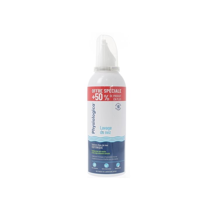 Physiologica Nasenspülung isotonische Meerwasserlösung Spray Gifrer - Spray von 150 ml
