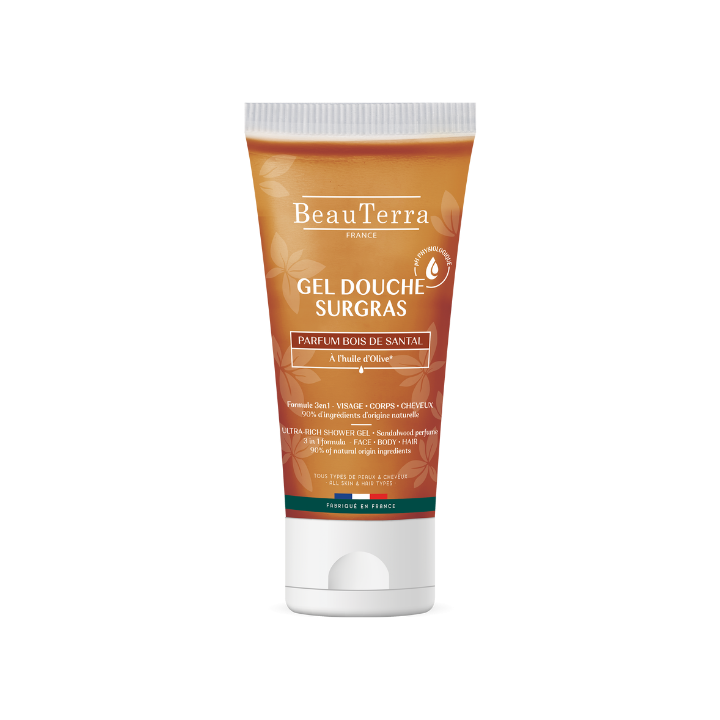 Duschgel Überfettung Sandelholz BeauTerra - Tube mit 200 ml
