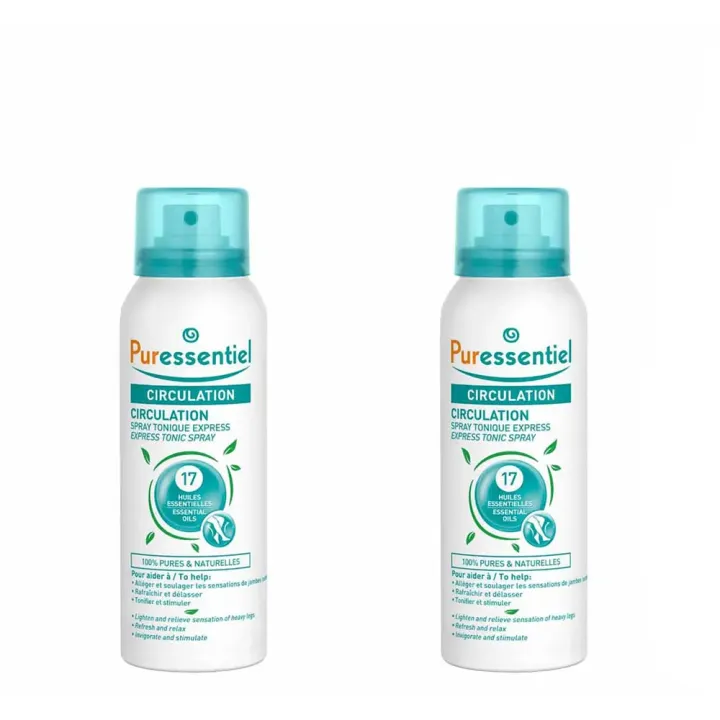Spray zur Verbesserung der Durchblutung Puressentiel - 2er-Pack mit 100ml Sprays