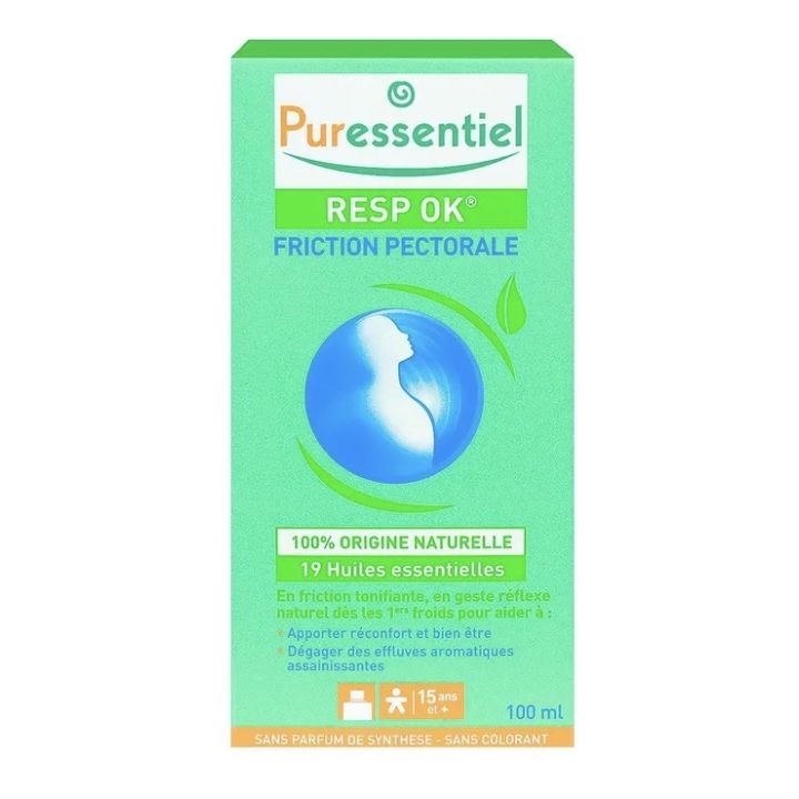 Ok Reibung Brust mit 19 ätherischen Ölen Puressentiel - Flasche mit 100 ml