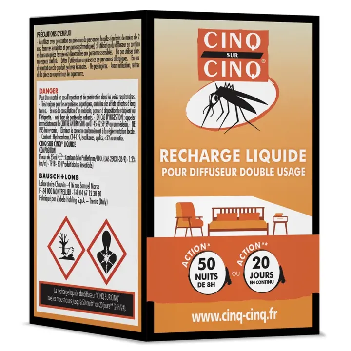 Flüssigladung für Doppelanwendungsdiffusor Cinq sur Cinq - Flasche mit 35 ml