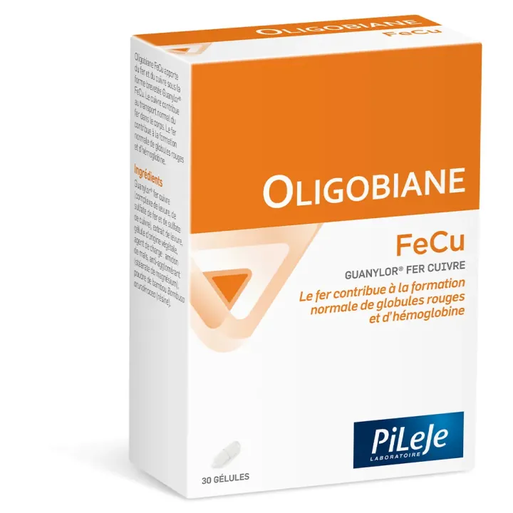 Oligobiane FeCu Pileje - Packung mit 30 Kapseln