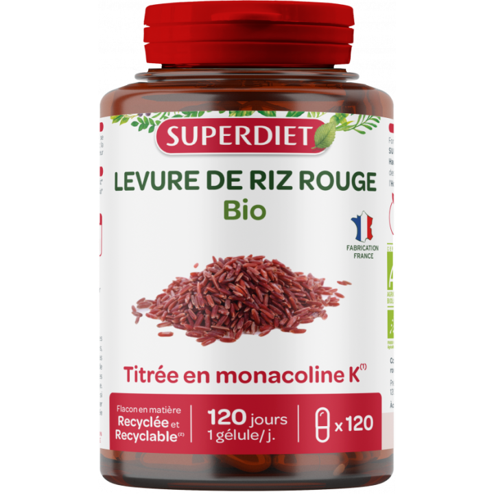 Bio Rote Reis Hefe Super Diet - 120 Kapseln