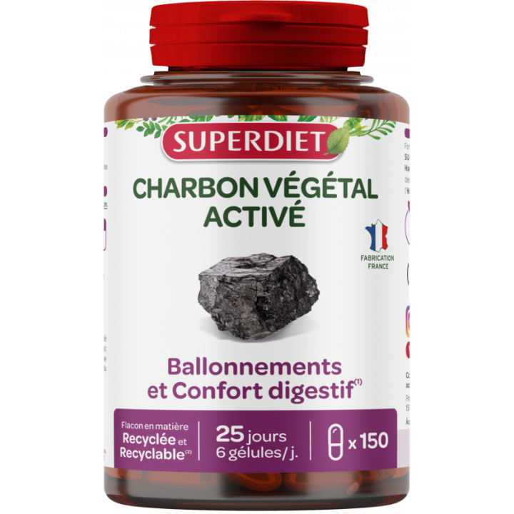 Aktivkohle Super Diet - Dose mit 150 Kapseln