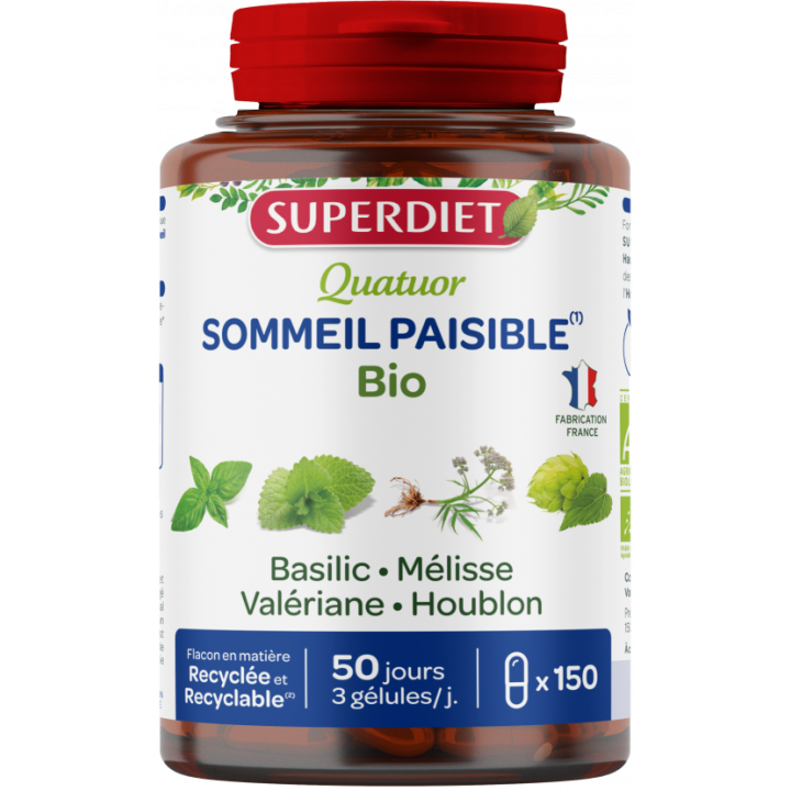 Quatuor Schlaf Frieden bio Super Diet - Dose mit 150 Kapseln