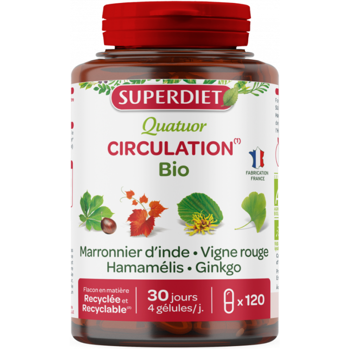 Quatuor Circulation bio Super Diet - Dose von 120 Kapseln