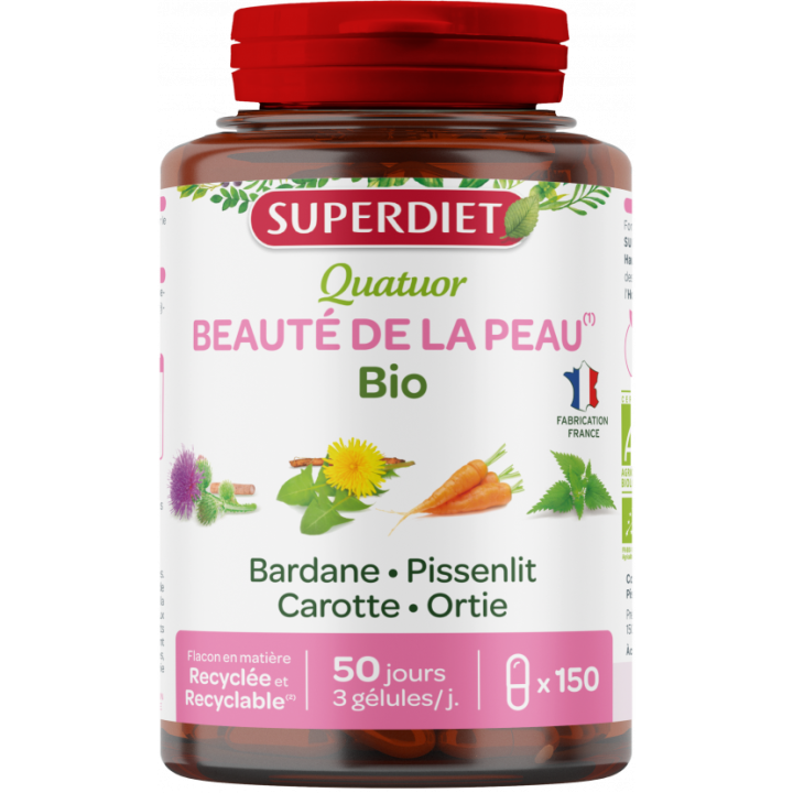 Bio Hautpflege-Quartett Super Diet - Dose mit 150 Kapseln