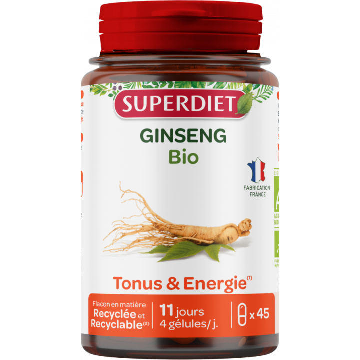 Ginseng bio Super Diet - Packung mit 45 Kapseln