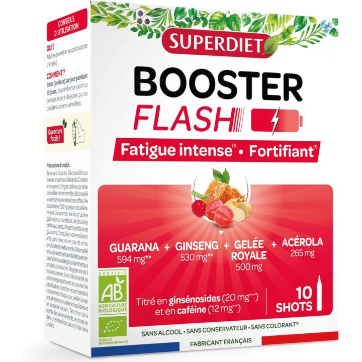 Booster Flash BIO Super Diet - Packung mit 10 Shots