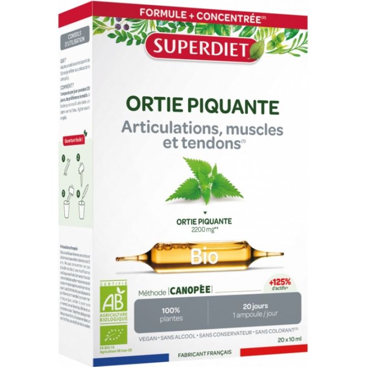 Brennnessel Bio Super Diet - 20 Ampullen zu 10ml