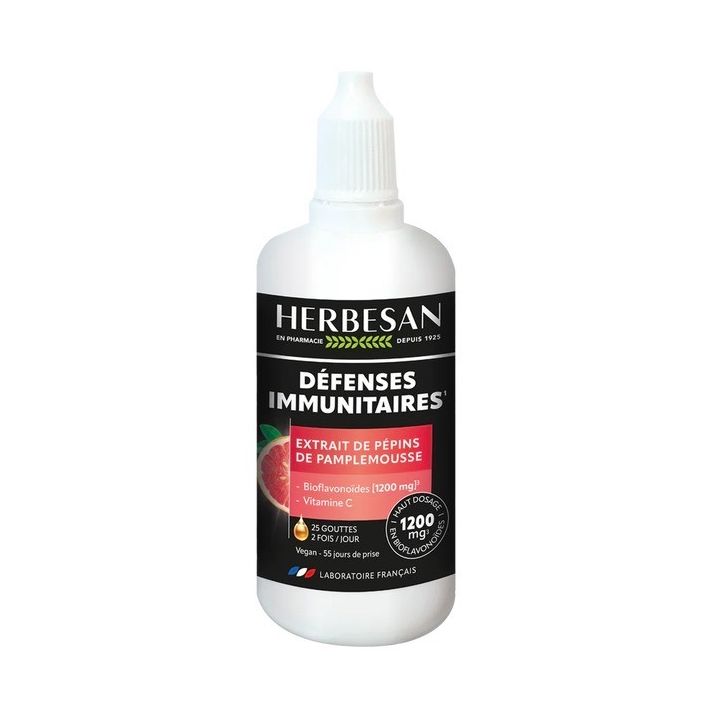 Grapefruitkernextrakt 1200mg Herbesan - 100ml Tropfflasche