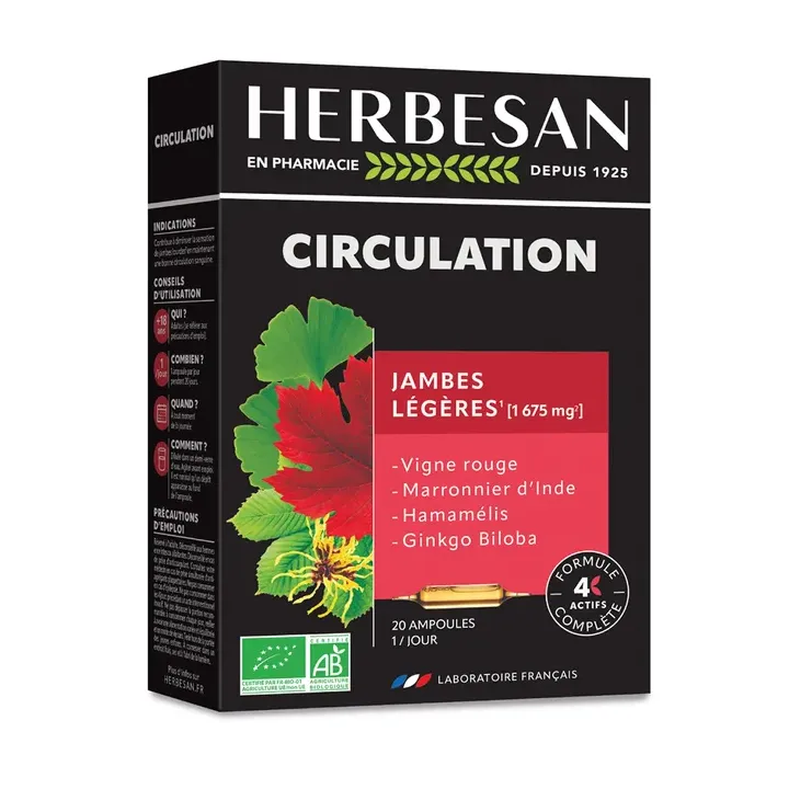 Circulation Bio Herbesan - Schachtel mit 20 Ampullen