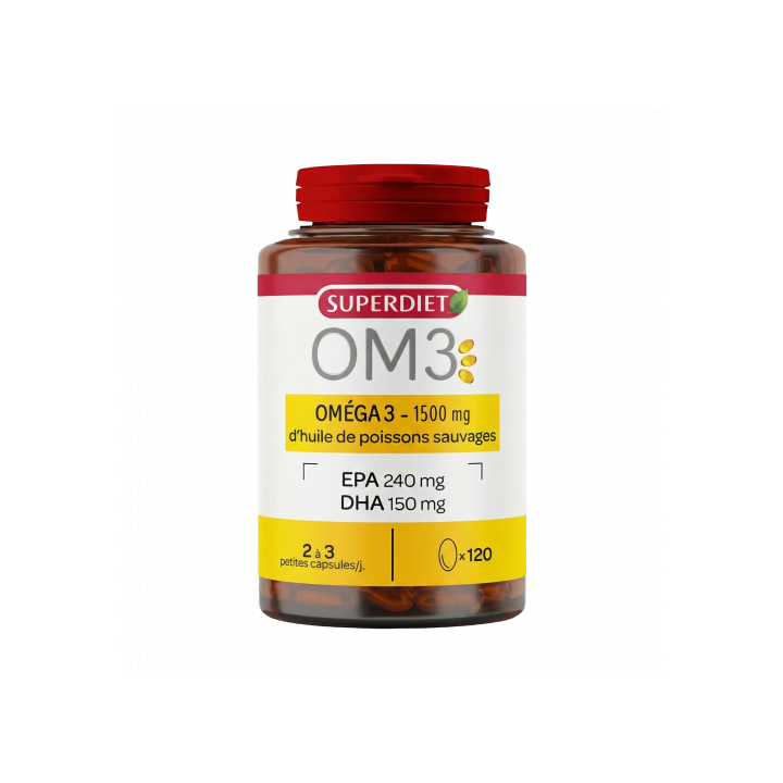 OM3 Fischöl reich an Omega 3 - 120 Kapseln