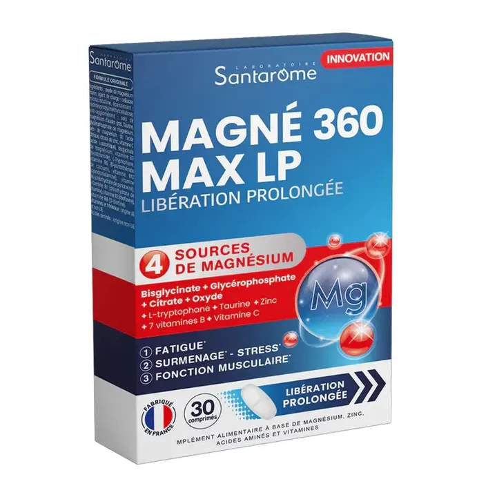 Magné 360 Max verzögerte Freisetzung Santarome - Packung mit 30 Tabletten