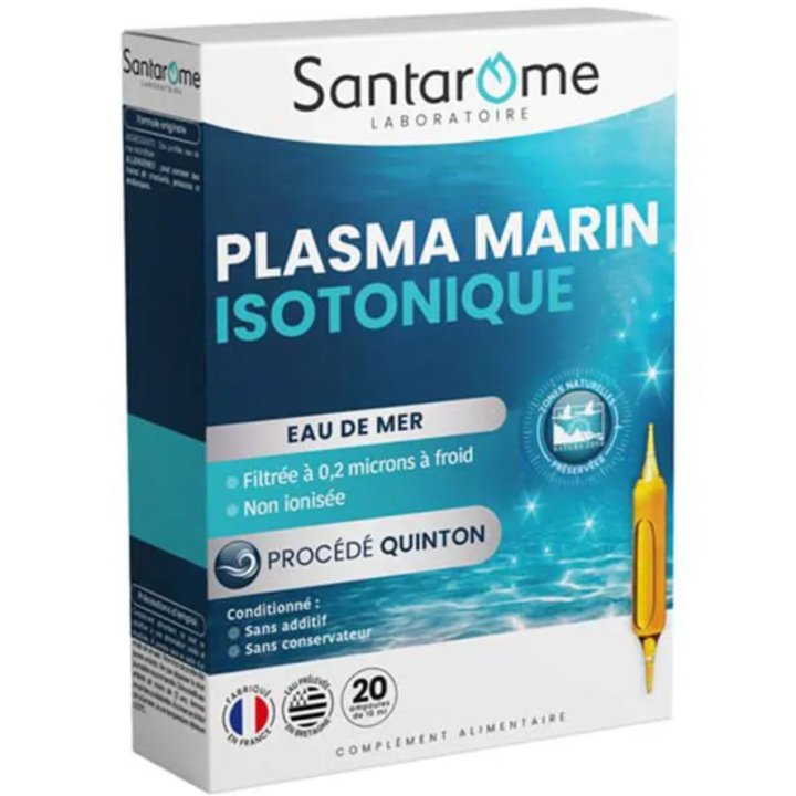 Plasma marin isotonisch Meerwasser Santarome - Packung mit 20 Ampullen zu 10ml
