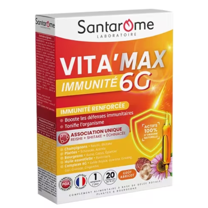 Vita'Max Immunität 6G Santarome - Packung mit 20 Ampullen à 10 ml