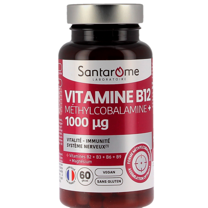 Vitamin B12 Methylcobalamin+ 1000µg Santarome - 60 capsules
