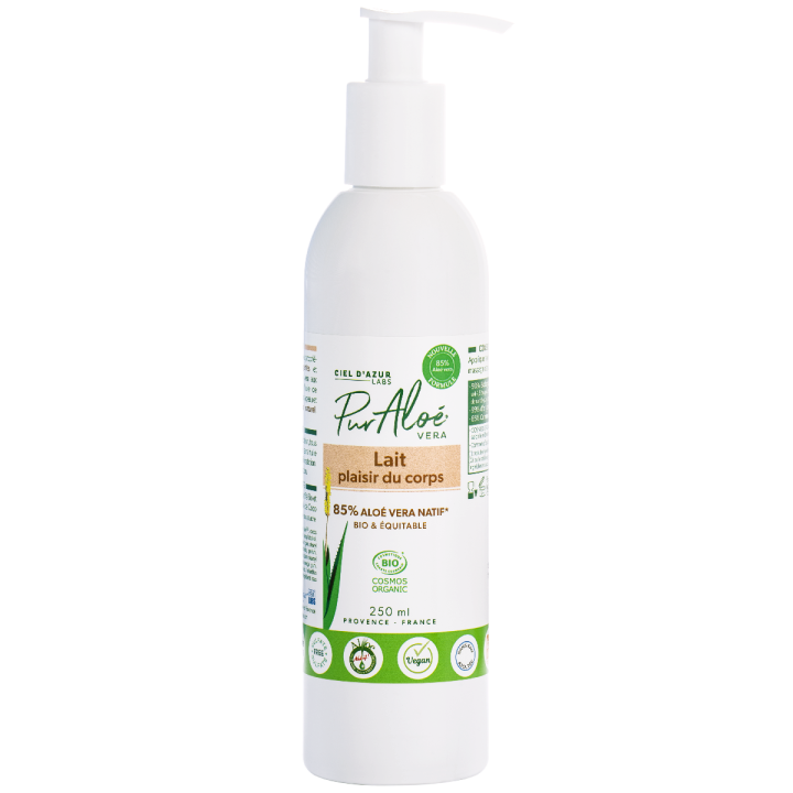 Körperpflege Milch Bio Aloe Vera 30% Reines Aloe - Flasche mit 250 ml
