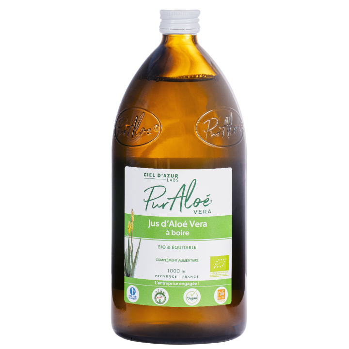 Bio Aloe Vera Saft zum Trinken Pur Aloé - Flasche 1000 ml