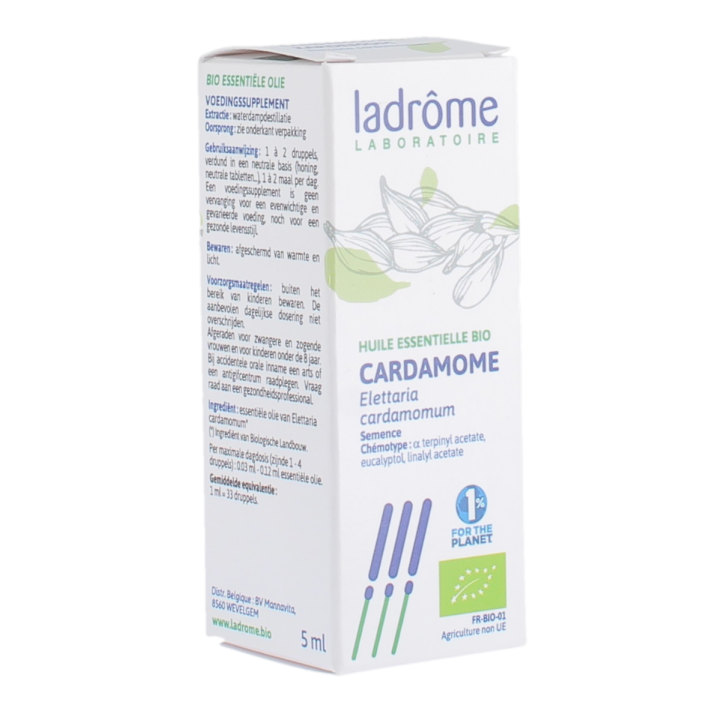 Bio Kardamom ätherisches Öl Ladrôme - Flasche mit 5 ml