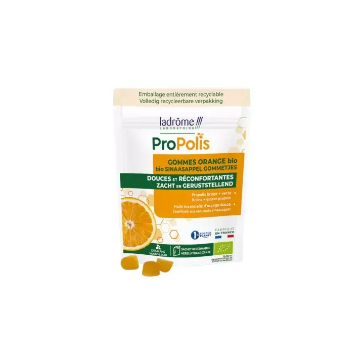 Propolis Gummis Orange Bio Ladrôme - Beutel mit 45g