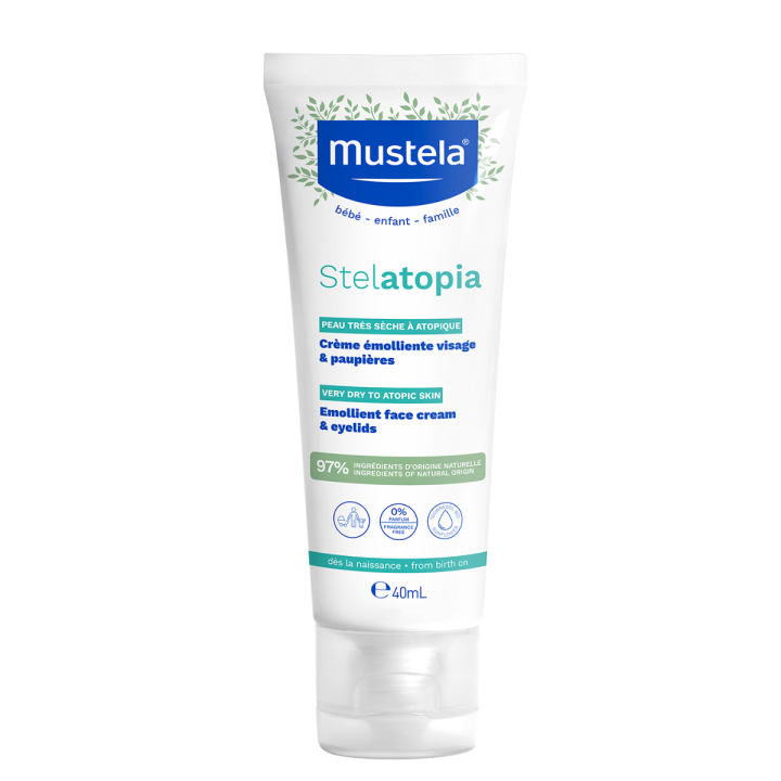 Stelatopia Emollient-Creme Gesicht Mustela - Tube mit 40 ml
