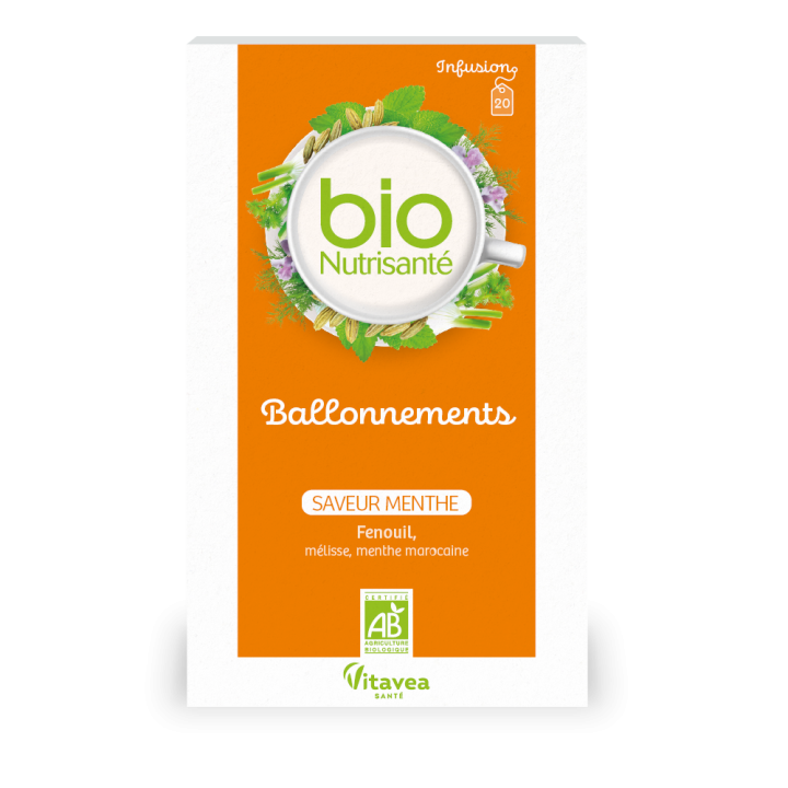 Infusion Blähungen bio Vitavea - Schachtel mit 20 Beuteln