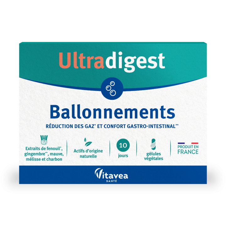 Ultradigest Blähungen Vitavea - Packung mit 30 Kapseln