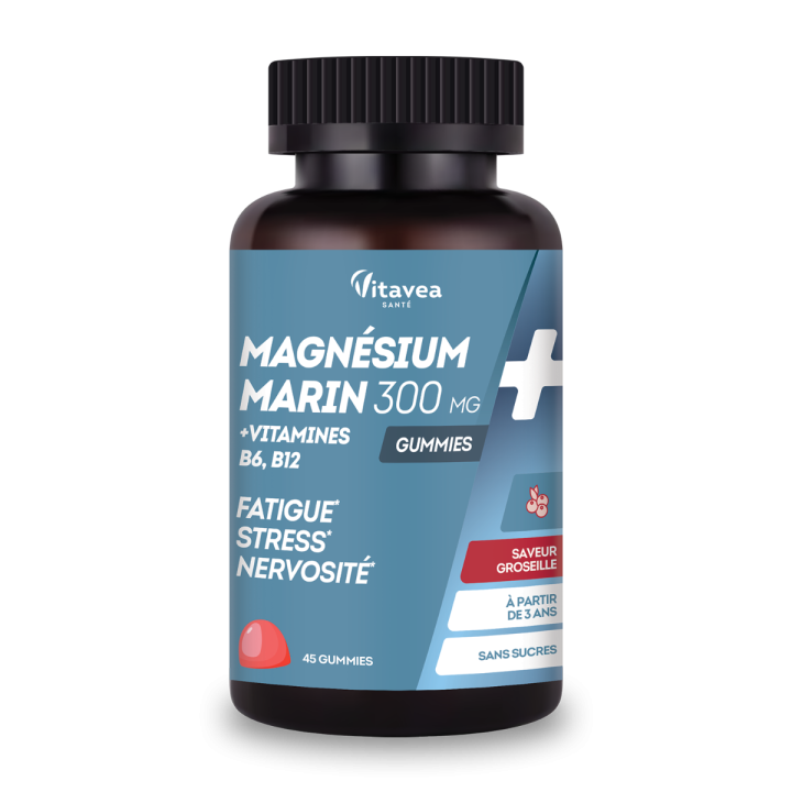 Magnesium Vitamine B6 B12 Vitavea - Dose von 45 Gummies