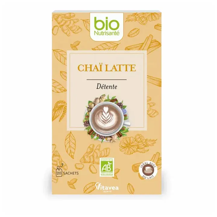 Bio Schwarzer Tee Chai Latte Nutrisanté - Box mit 20 Beuteln