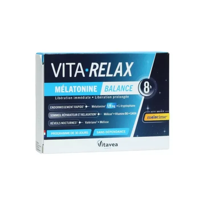 Vita relax Melatonin Balance Vitavea - Packung mit 30 Kapseln