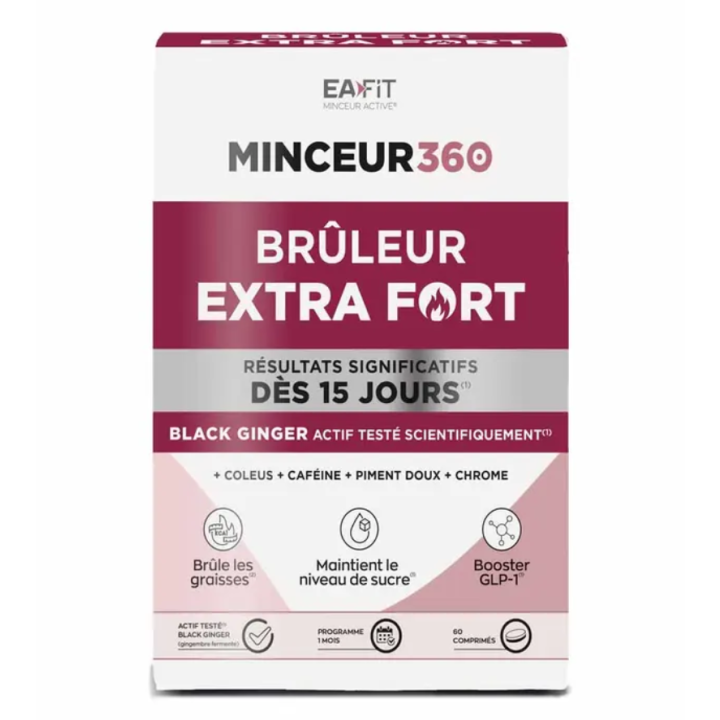 Mager 360 Extra Stark Burner Eafit - Packung mit 60 Tabletten