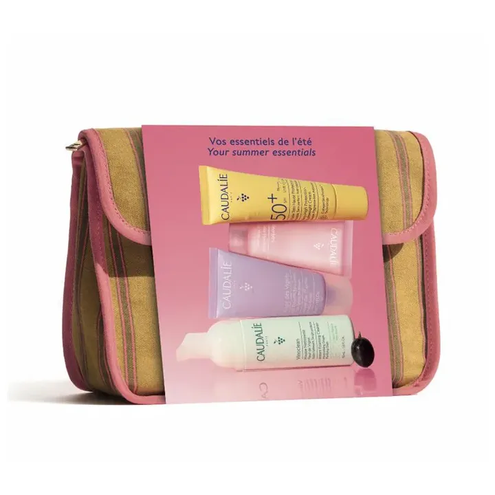 Reiseetui Sommer 2025 die Reise-Essentials von Caudalie - Etui + 4 Reiseprodukte