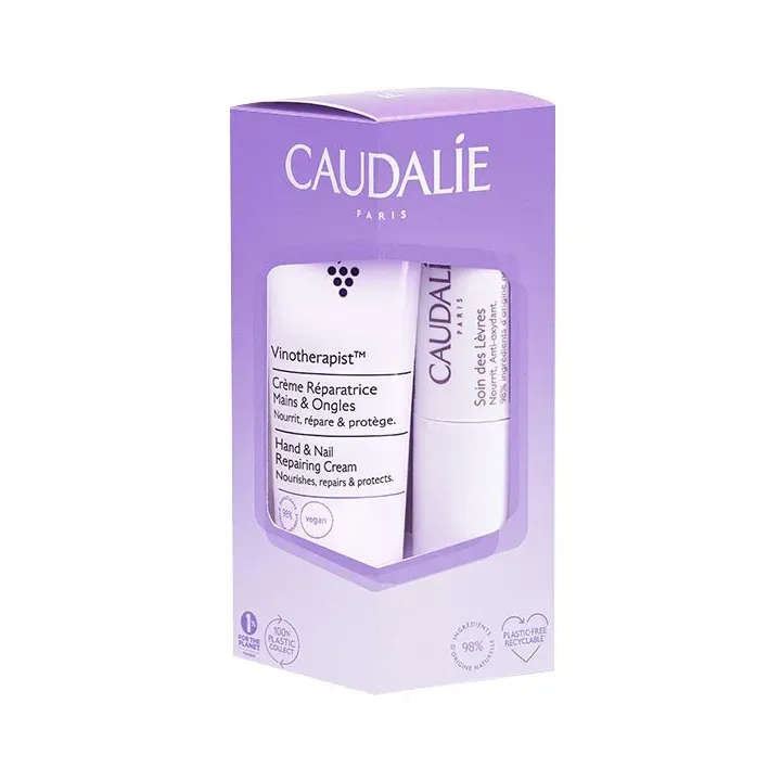 Duo Vinotherapist Hand- und Nagelcreme + Lippenpflege Caudalie - Set mit 2 Produkten