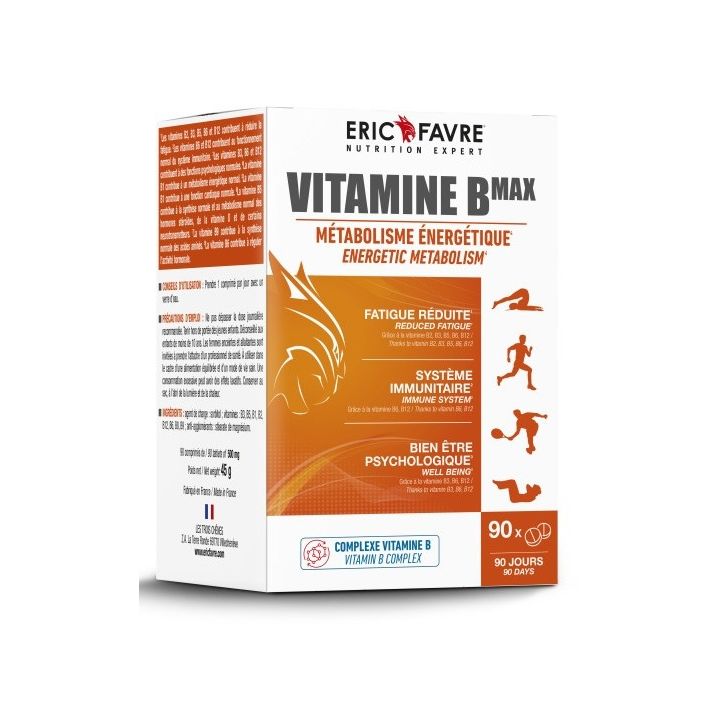 Vitamin Bmax Energiestoffwechsel Eric Favre - Packung mit 90 Kapseln