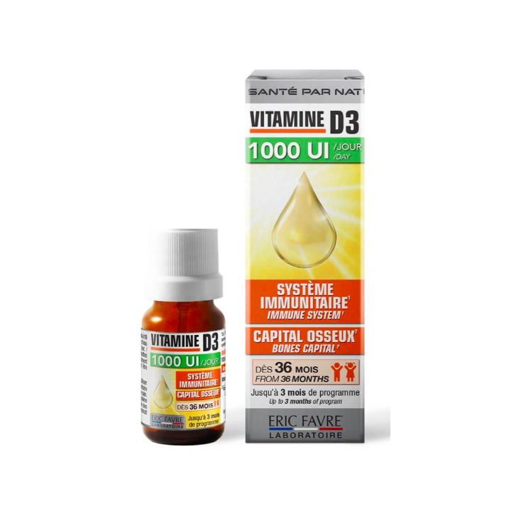 Vitamin D3 1000Ul/day Eric Favre - dropper bottle of 20ml