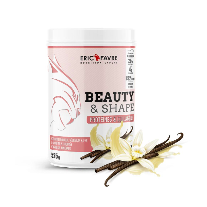 Beauty&shape Proteine und Kollagen Vanillegeschmack Eric Favre - 525g Dose