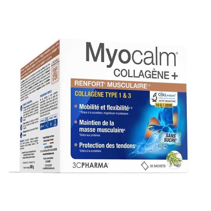 Myocalm Kollagen+ Muskelverstärkung 3C Pharma - Packung mit 30 Beuteln