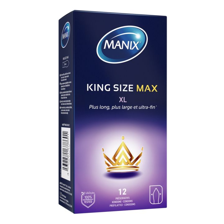 King Size Max XL Manix Kondome - Schachtel mit 12 Kondomen