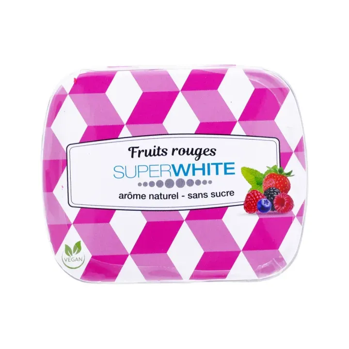 Pastillen rote Früchte Superwhite - Schachtel mit 50 Pastillen