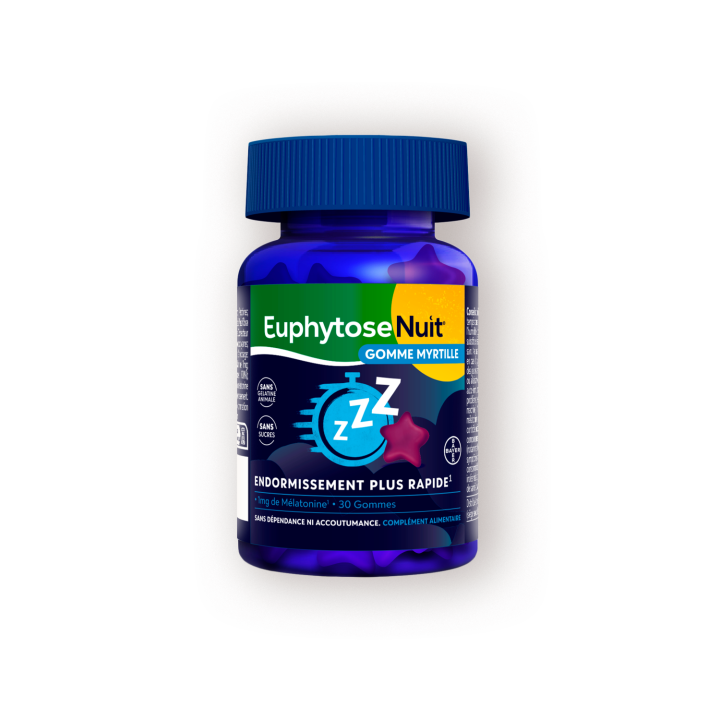 EuphytoseNuit® Gummis Heidelbeere Schlaf Melatonin 30 Gummis