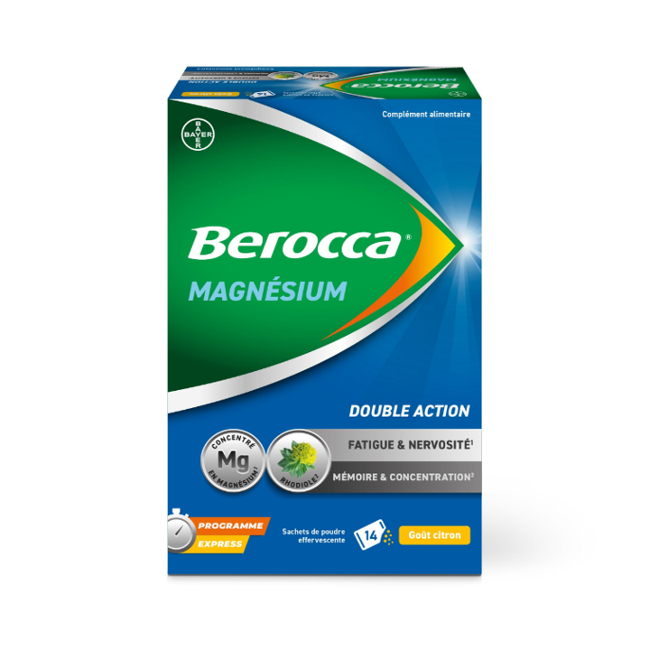 Berocca&#x000000ae; Magnesium Müdigkeit/Nervosität Gedächtnis/Konzentration - Packung mit 14 Beuteln