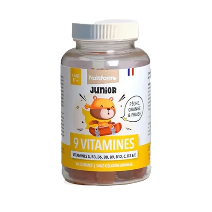 9 Junior-Vitamine Nat & Form - 60 Gummis im Glas