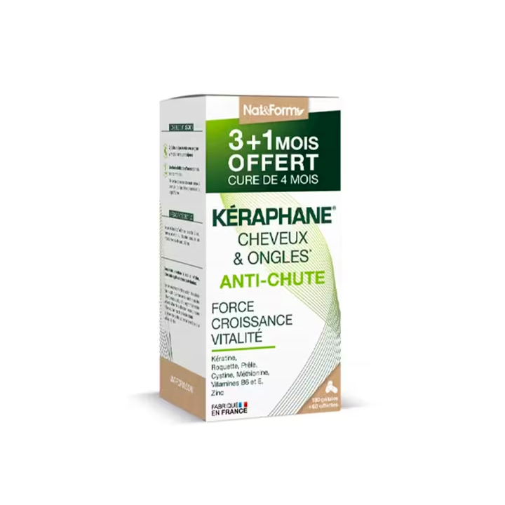 Kéraphane Haare und Nägel Nat & Form - 180 Kapseln + 1 Monat geschenkt