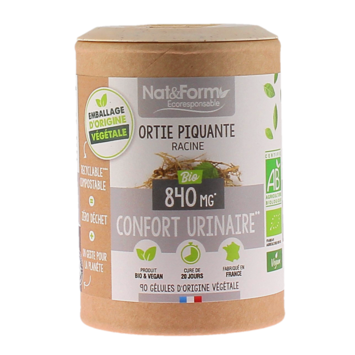 Brennnesselwurzel Ecoresponsable Nat&Form - Dose mit 60 Kapseln