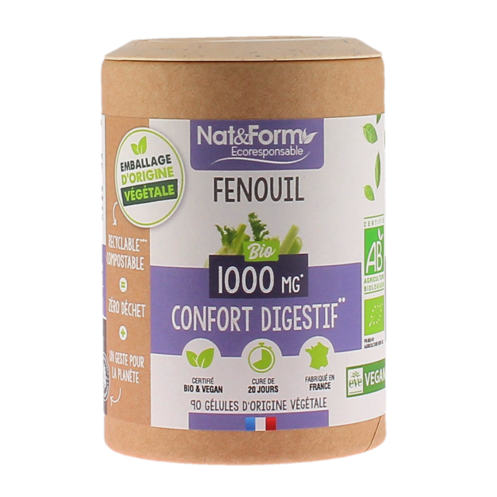 Fenchel Ecoresponsable Nat&Form - Dose von 60 Kapseln