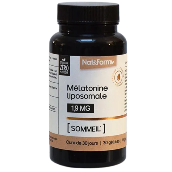 Liposomale Melatonin 1,9mg Schlaf Nat&Form - Dose mit 30 Kapseln