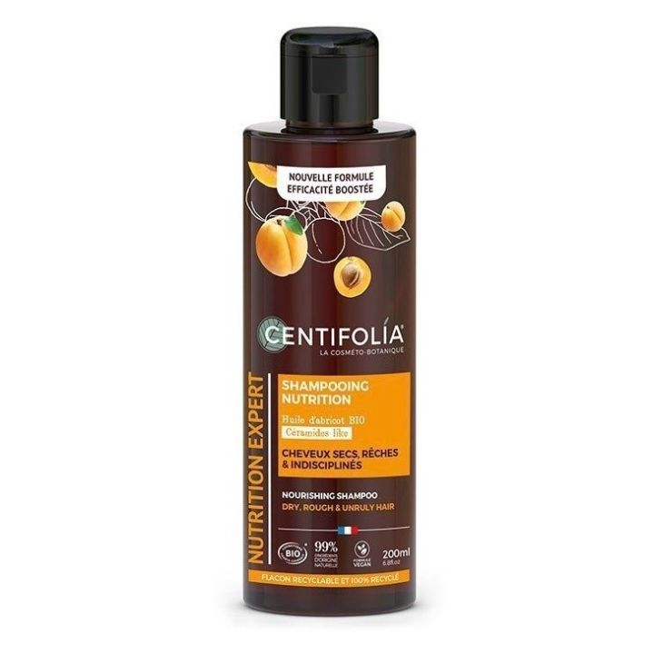 Shampoo für trockenes Haar mit Bio-Aprikosenöl - 200ml Flasche