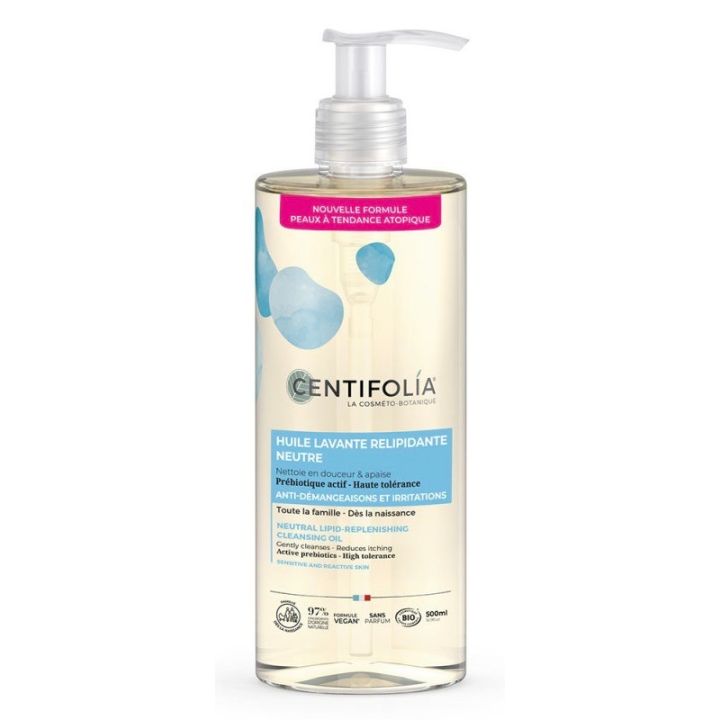 Neutrales bio rückfettendes Waschöl Centifolia - Pumpflasche 500ml